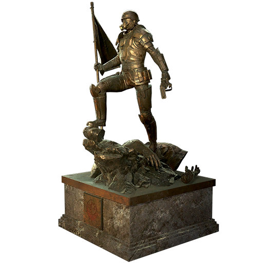 Fichier:FO76-Statue d'infanterie de la Confrérie de l'Acier.png