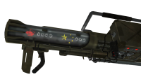Le lance-missile Annabelle, avec les cinq étoiles dorées du drapeau chinois peintes sur le canon