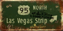 Panneau de sortie vers le Strip de Las Vegas nord