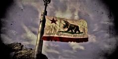« Au fil des décennies, ce qui avait été le grand désert américain se rassembla sous la bannière de la République de Nouvelle Californie, attachée aux valeurs démocratiques de l'Ancien Monde et au respect de la loi. » https://fallout-wiki.com/Fichier:FNV_Introduction_de_Fallout_New_Vegas_03.ogg