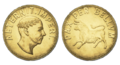 Caesar sur un Aureus d'or de la Légion