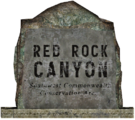 « Southwest Commonwealth » inscrit sur la stèle à l'entrée du Red Rock Canyon