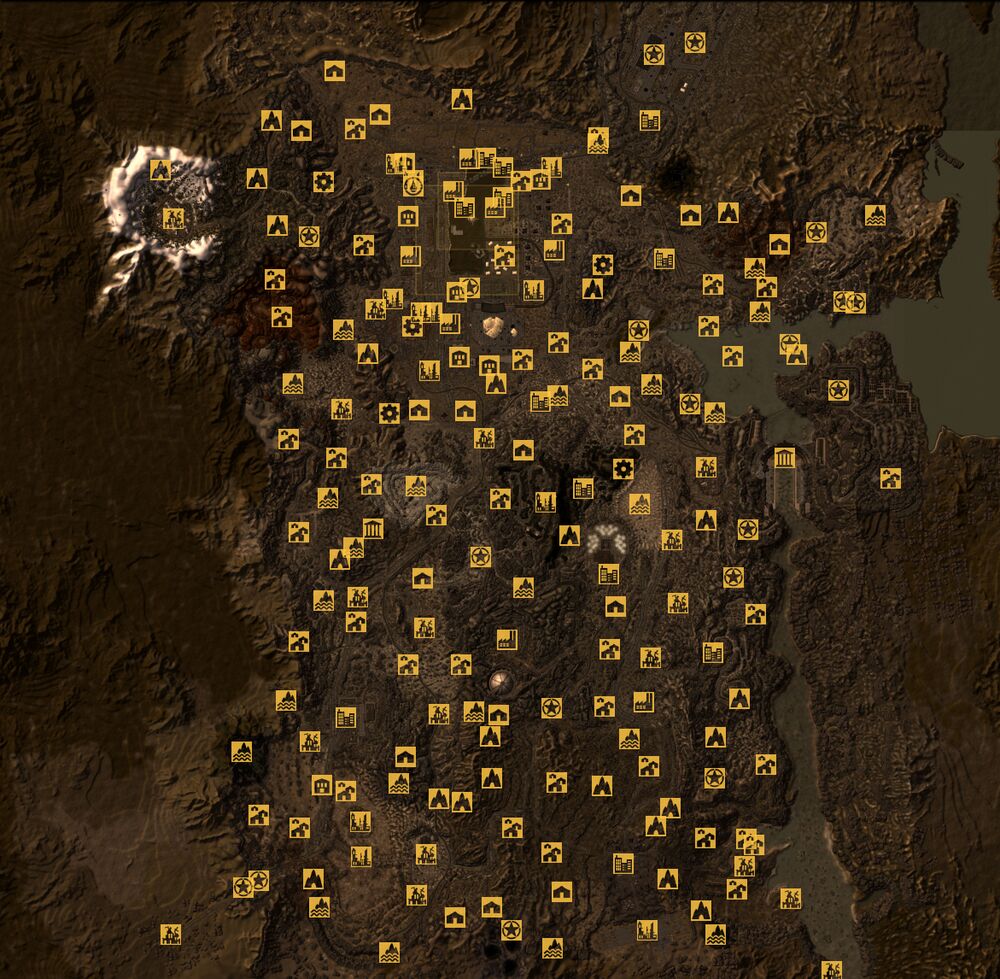 Carte du monde — Les Archives de Vault-Tec