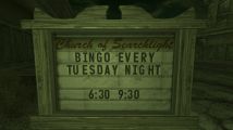 Face arrière « Bingo tous les mardis soirs - 18:30 à 21:30 »