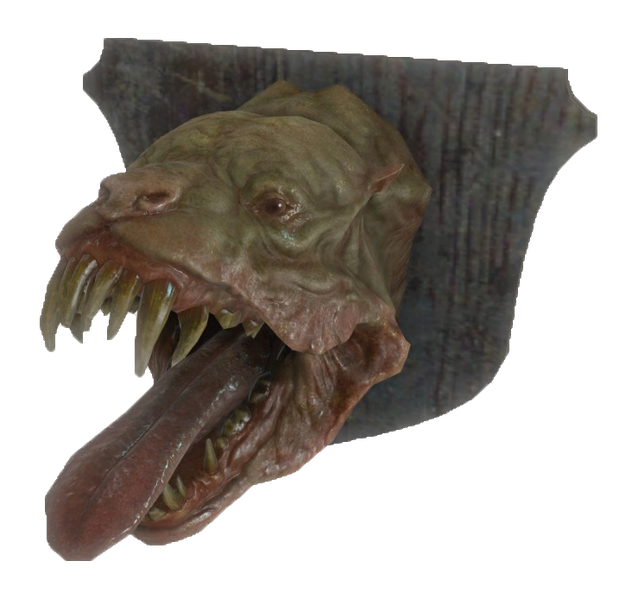 Fichier:FO4-Tête de molosse mutant (trophée).png