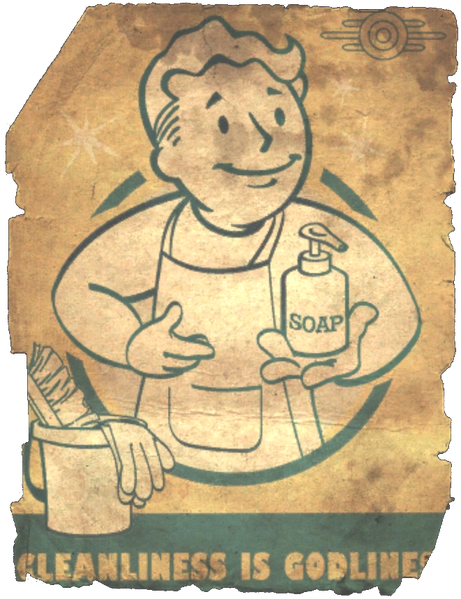 Fichier:FO4VW Vault poster cleanliness dirty.png