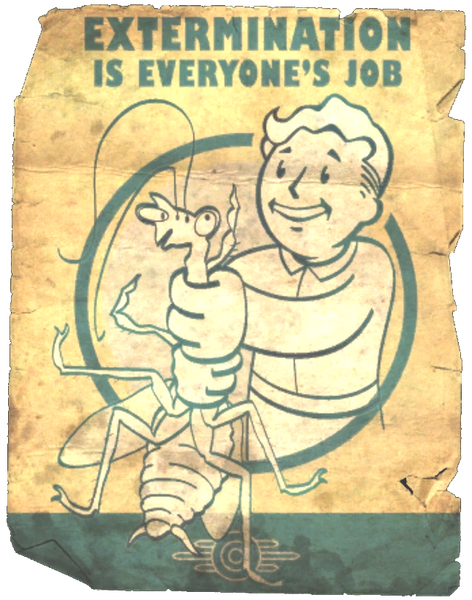 Fichier:FO4VW Vault poster extermination dirty.png