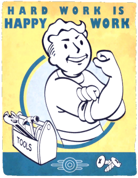 Fichier:FO4VW Vault poster hard work clean.png