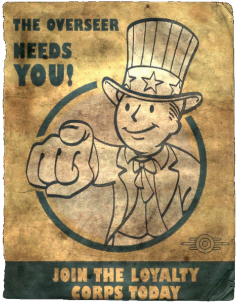 Fichier:FO4VW Vault poster loyalty corps dirty.png