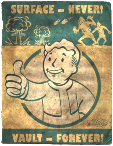 Fichier:FO4VW Vault poster surface never dirty.png