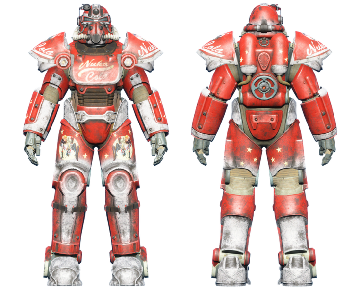 Fichier:FO4 Armure T-51 peinture Nuka-Cola.png