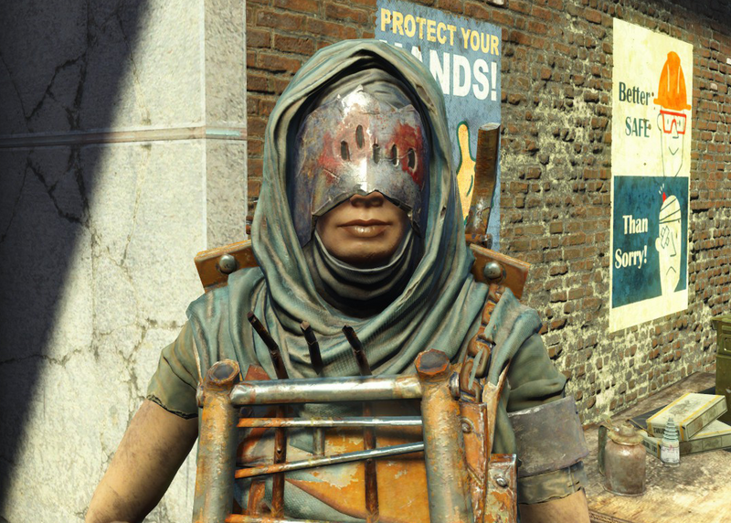 Fichier:FO4 Capuche des Disciples portée.png