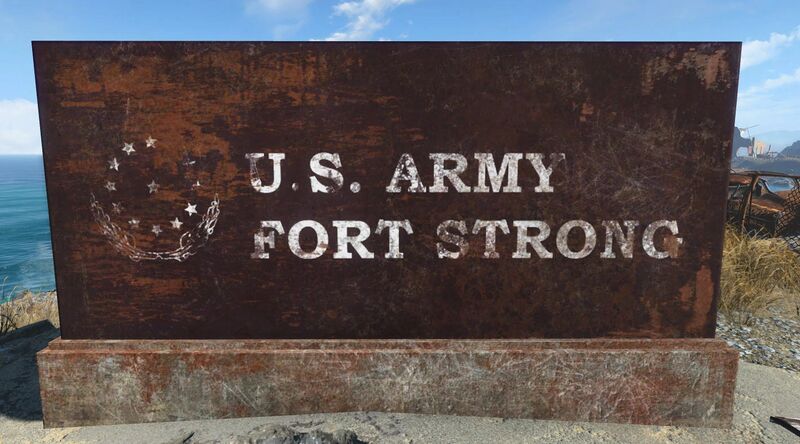 Fichier:FO4 Fort Strong - Panneau d'entrée.jpg