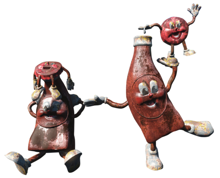 Fichier:FO4 Statue de Bottle et Cappy.png
