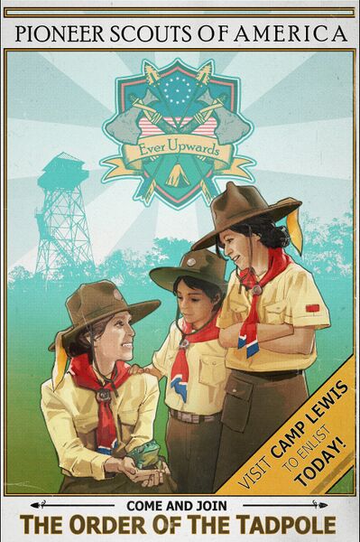 Fichier:FO76WA Pioneer Scouts Tadpole poster.jpg