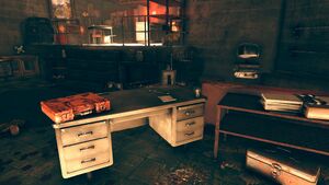 FO76 Abbie's bunker desk with Master holotape.jpg