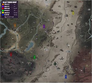 FO76 Aides gouvernementales parachutées Emplacements carte.jpg