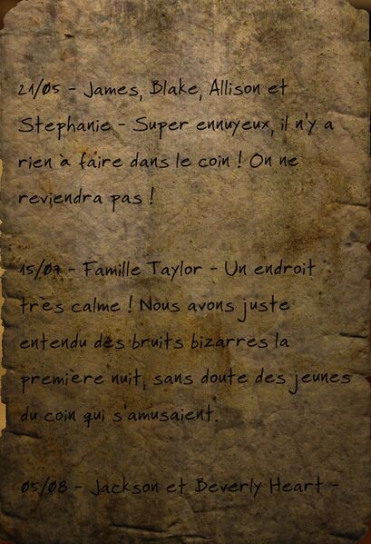 Fichier:FO76 Livre d'or des chalets Alpine River 02.jpg