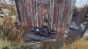 FO76 Raider outhouse and moat (Raider note).png