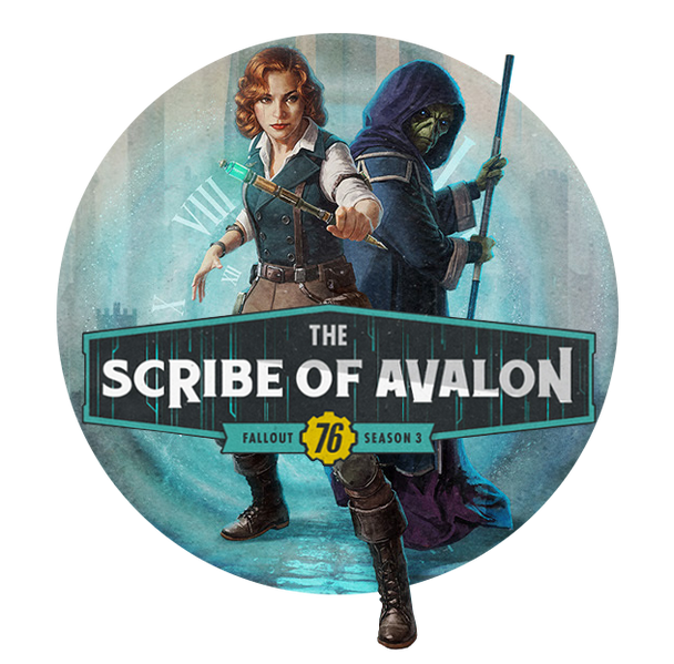 Fichier:FO76 Scribe of Avalon circle logo.png
