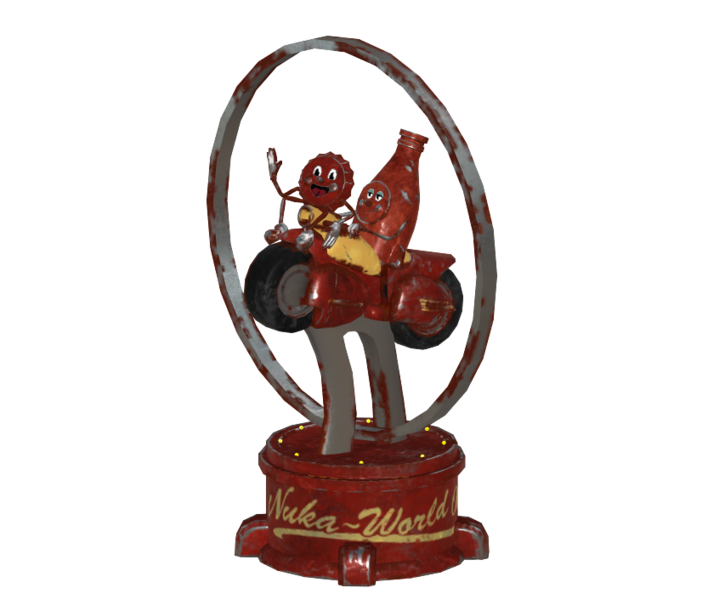 Fichier:FO76 Statue de Bottle et Cappy Cerceau.png
