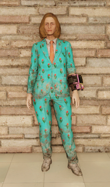 Fichier:FO76 Tailleur bleu ciel portée.png