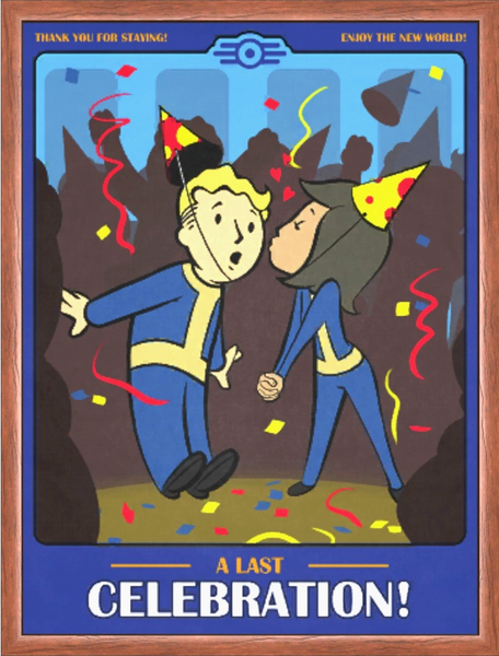 Fichier:FO76 Vault 76 poster celebrate good times.png