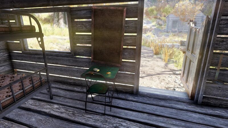 Fichier:FO76 emplacement Formulaire de plainte des chalets Alpine River.jpg