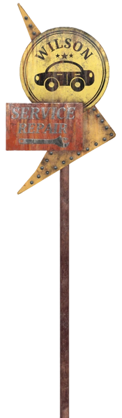 Fichier:FO76 panneau Garage des frères Wilson.png
