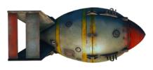 L'une des mini-bombes nucléaires Mark 28 de Liberty Prime dans Fallout 4.