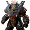 Skin d'armure assistée Liberty Prime dans la Boutique atomique