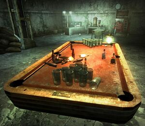 Paradise Falls slaver barracks set up to play beer pong.jpg