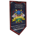 Bannière avec le logo des Scouts Pionniers