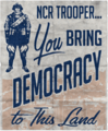 « Soldat de la RNC... Vous apportez la démocratie sur ces terres. »