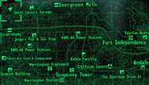 Emplacement sur la carte du Pipboy